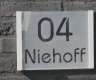 Modernes Türschild